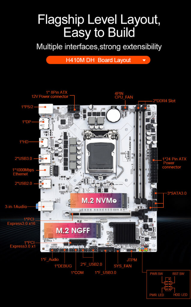 JINGSHA H410M DH motherboard